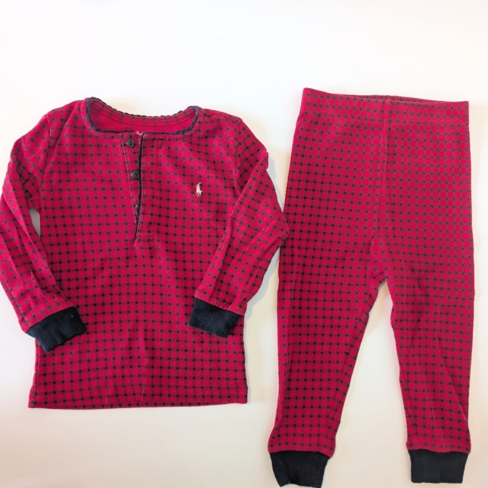 Ralph Lauren Pajama Set in red and black buffalo plaid size 18 months